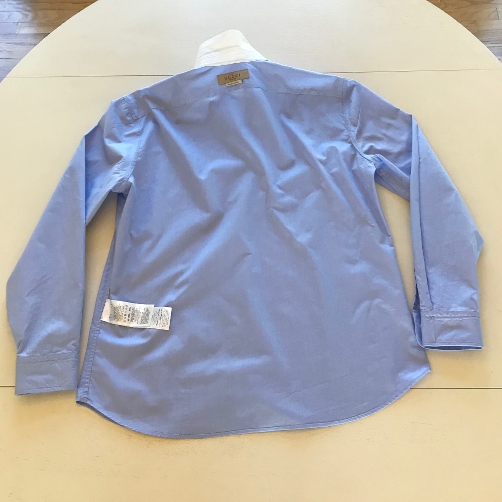 GUCCI UNIFORM OVERSIZED BOYFRIEND BUTTON DOWN SHIRT - Picture 10 of 11